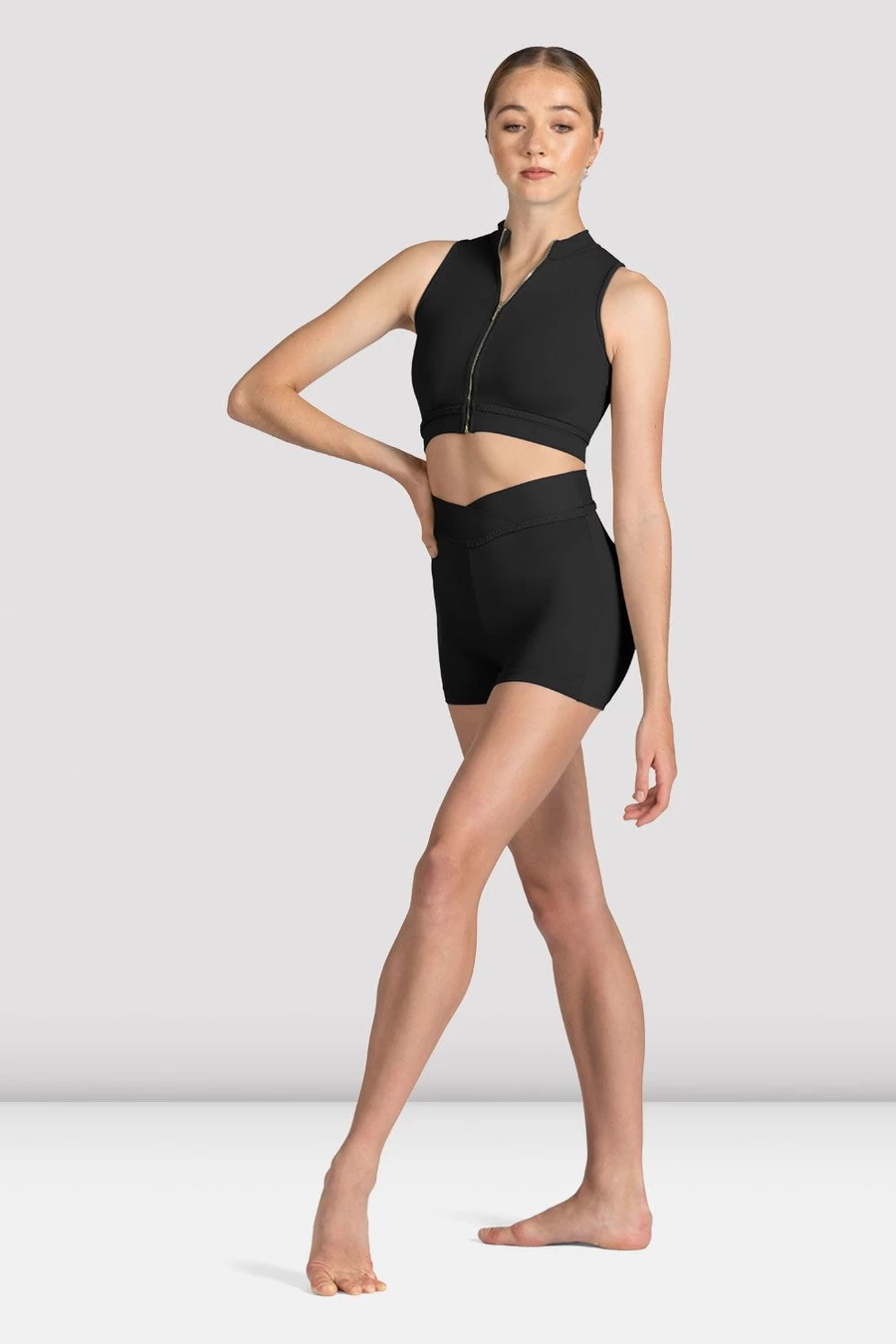 Bloch Ladies Mirella Miami Zip Front Crop Top