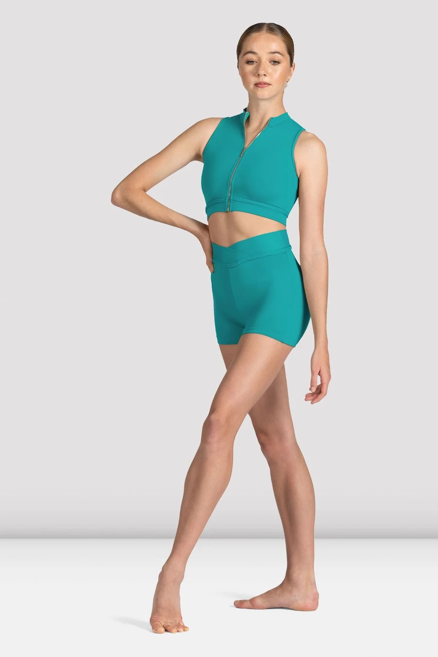 Bloch Ladies Mirella Miami Zip Front Crop Top