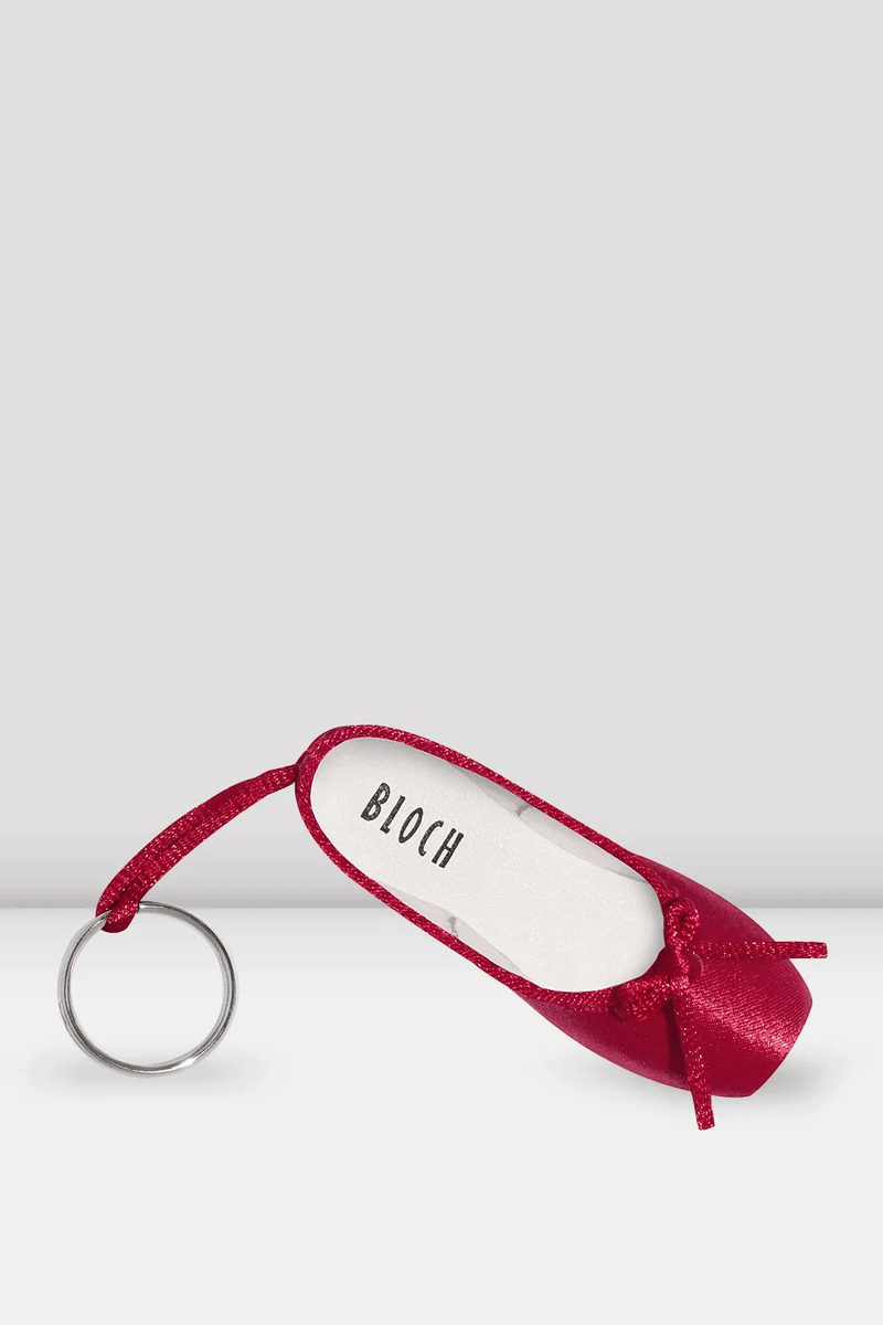 Bloch Mini Pointe Shoe Key Chain Red Satin