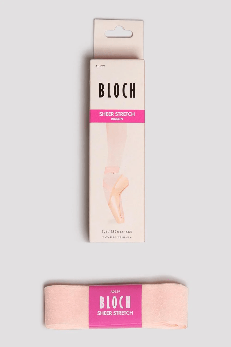 Bloch Sheer Stretch Ribbon Sheer Pink
