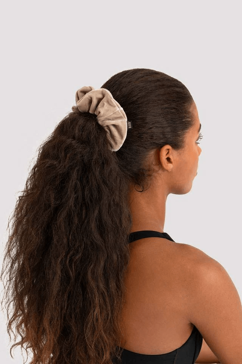 Bloch Ladies Apex Velvet Scrunchie Dark Almond Velvet
