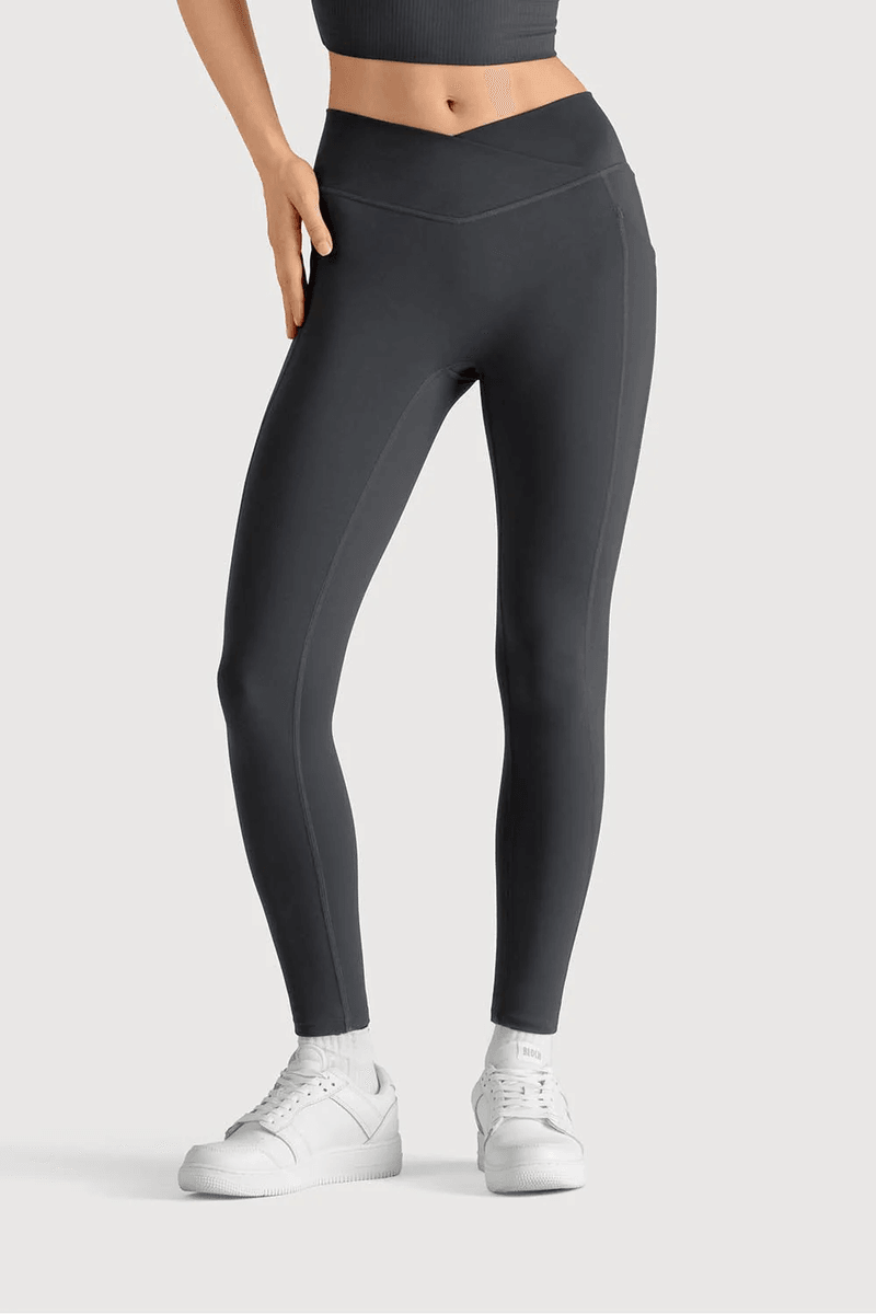 Bloch Ladies Apex Wrap Waist Legging Anthracite
