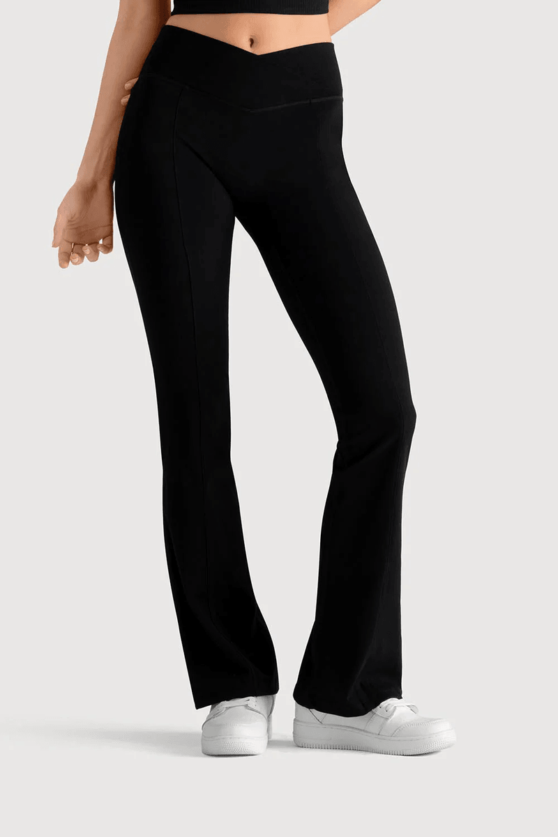 Bloch Apex Wrap Midje Flare Leggings Svart