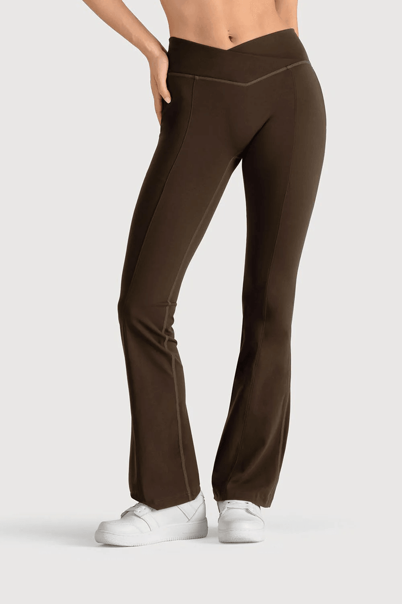 Bloch Apex Wrap Midje Flare Leggings Espresso
