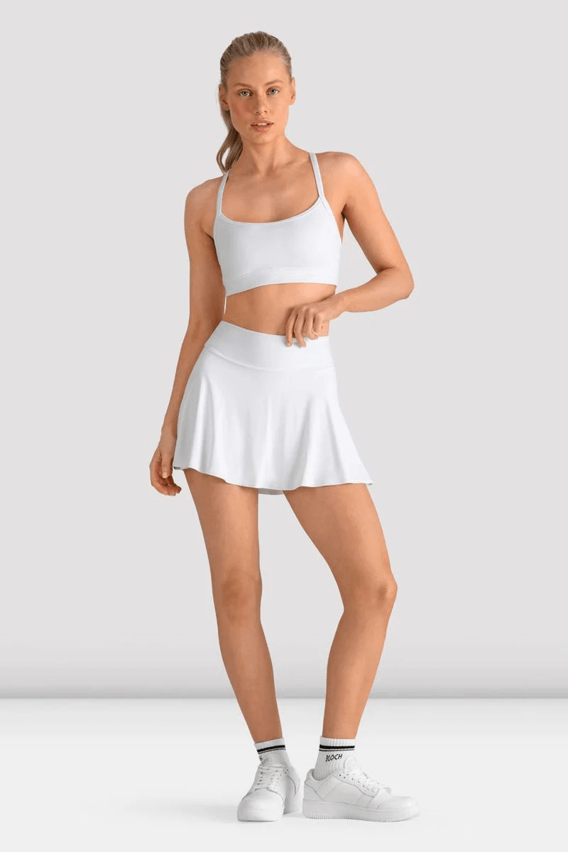 Bloch Ladies Apex High Waist Tennis Skirt White