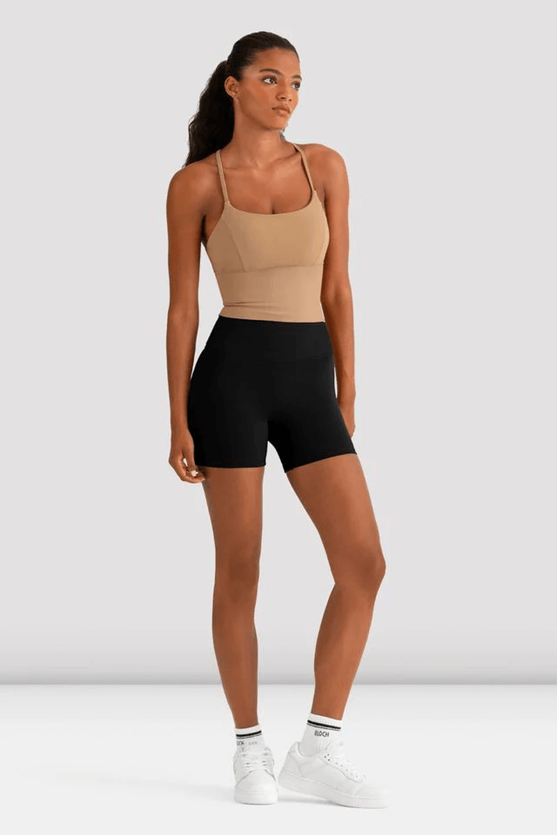 Bloch Ladies Apex Longline Camisole Bra Top Dark Almond