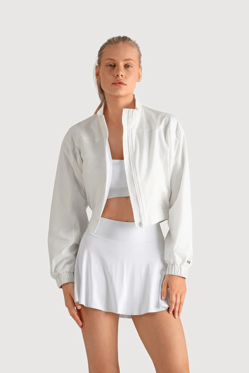Bloch Ladies Apex Cropped Bomber Jacket White
