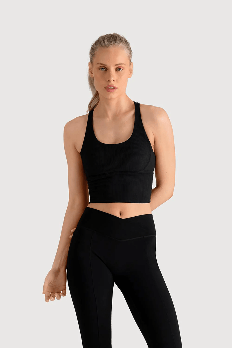 Bloch Ladies Apex Longline Bra Top Black