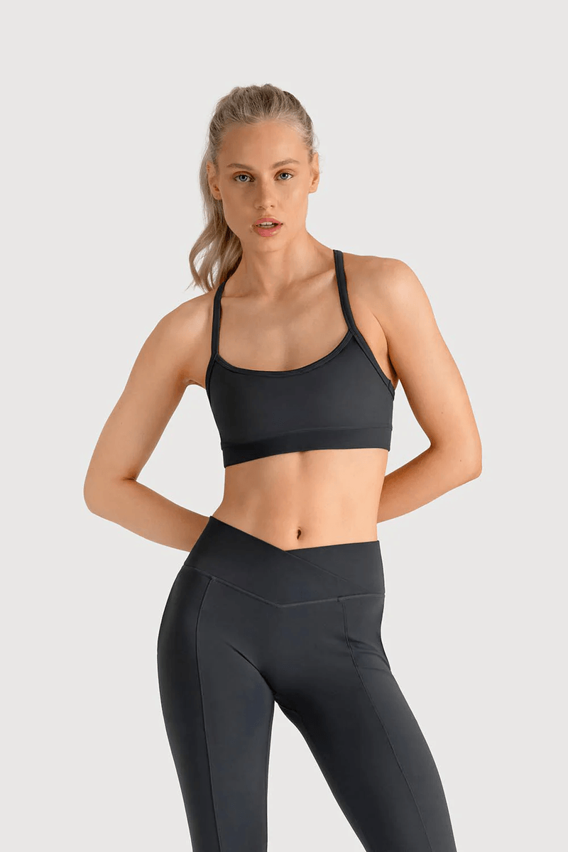 Bloch Ladies Apex Resistance Camisole Bra Top Anthracite