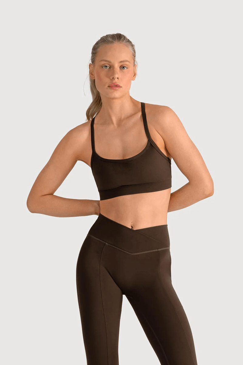 Bloch Ladies Apex Resistance Camisole Bra Top Espresso