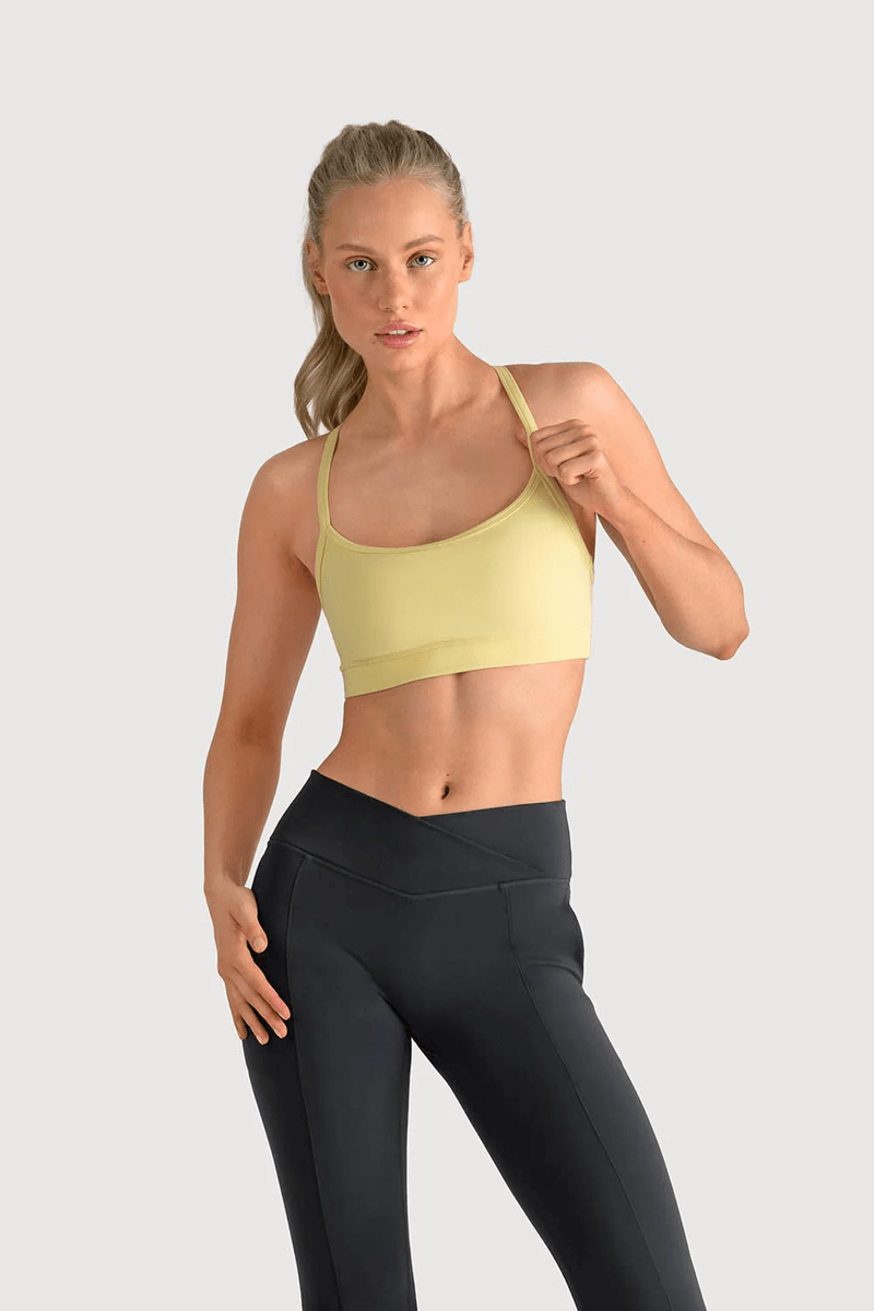 Bloch Ladies Apex Resistance Camisole Bra Top Vanilla Custard