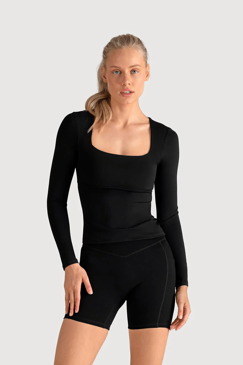 Bloch Ladies Apex Essential Long Sleeve Top Black
