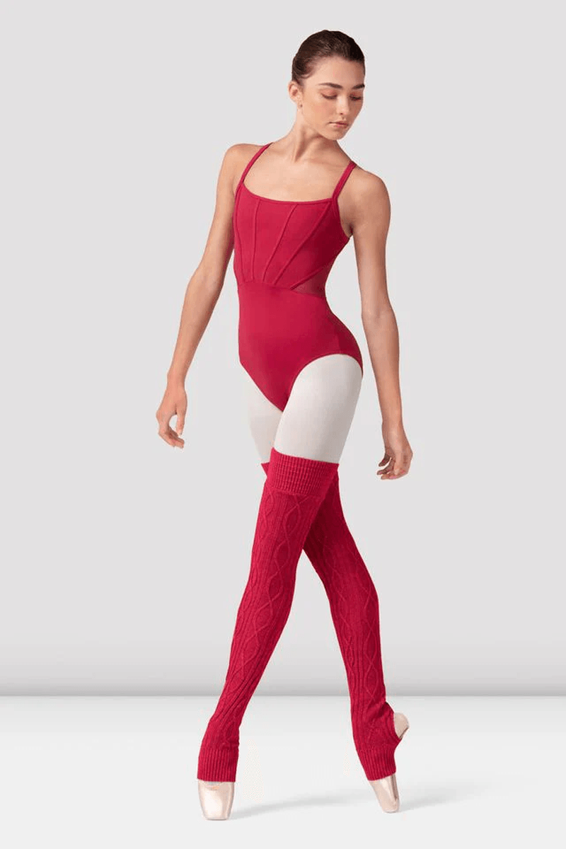 Bloch Ladies Elsa Knit Leg Warmers Cherry