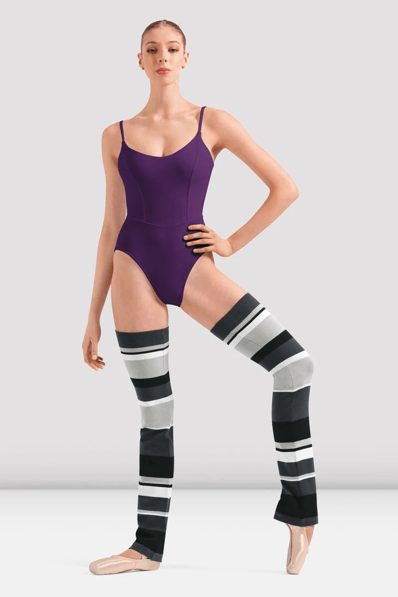 Bloch Adult Striped Leg Warmers Black Stripe