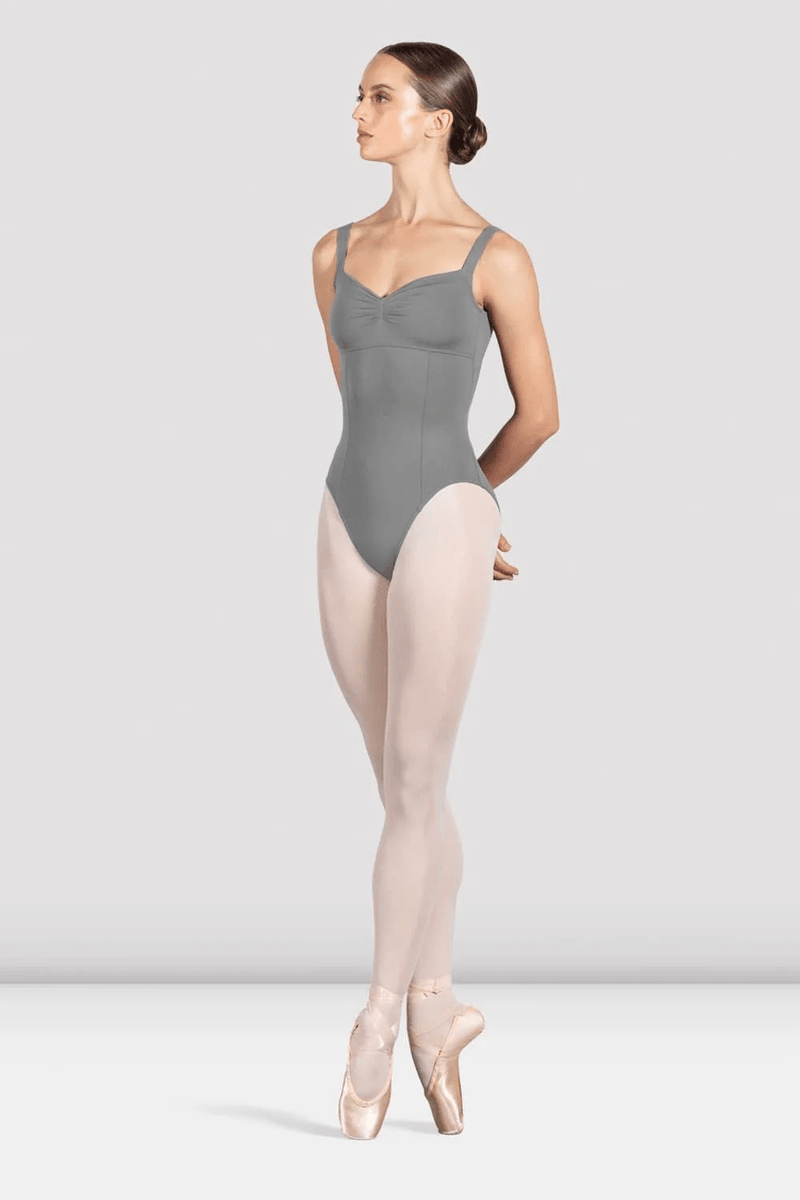 Bloch Ladies Ava Tank Leotard Abu-abu