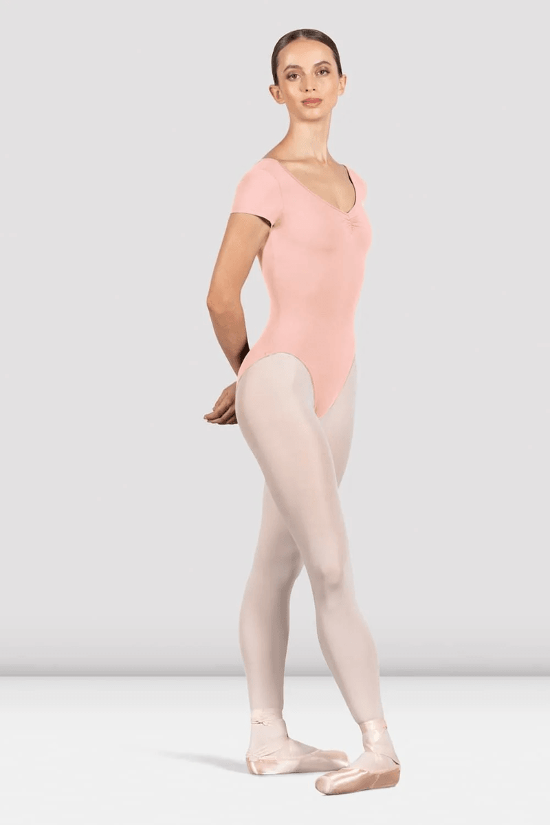 Bloch Ladies Penny Cap Sleeve Leotard Pink Muda