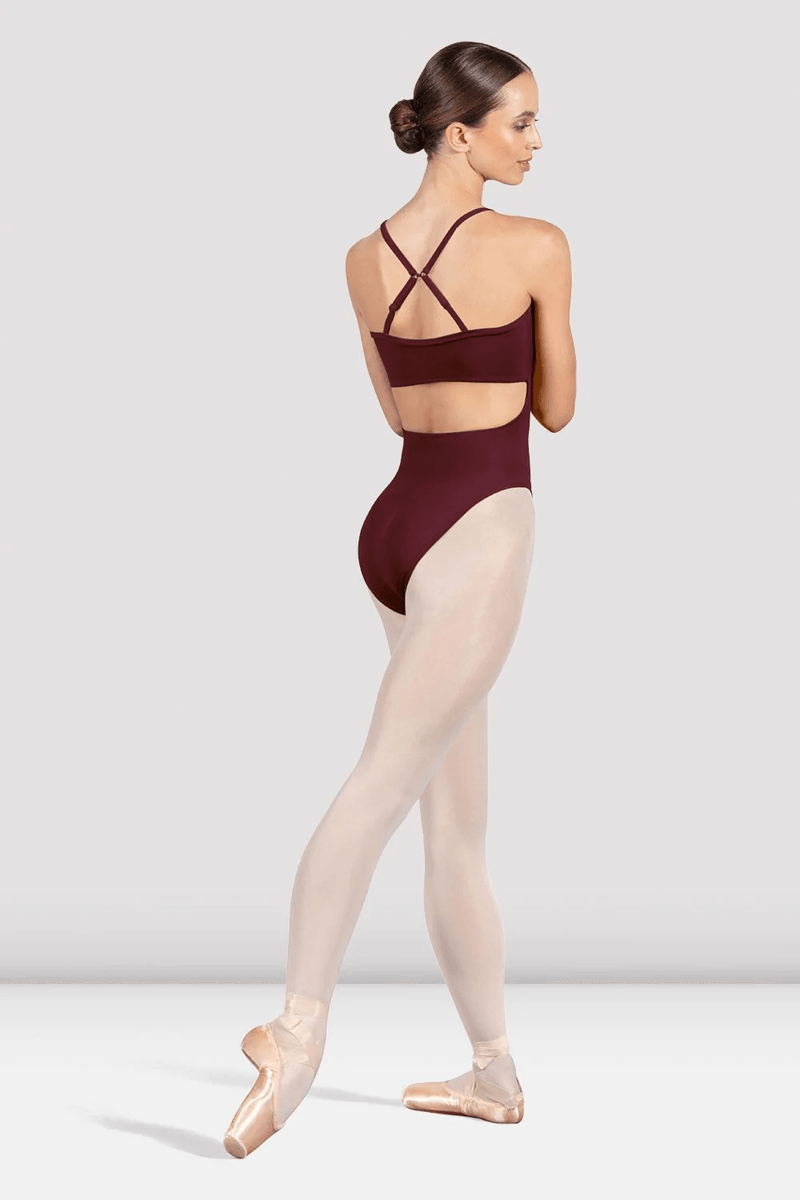 Bloch Ladies Emi Open Back Leotard Burgundy