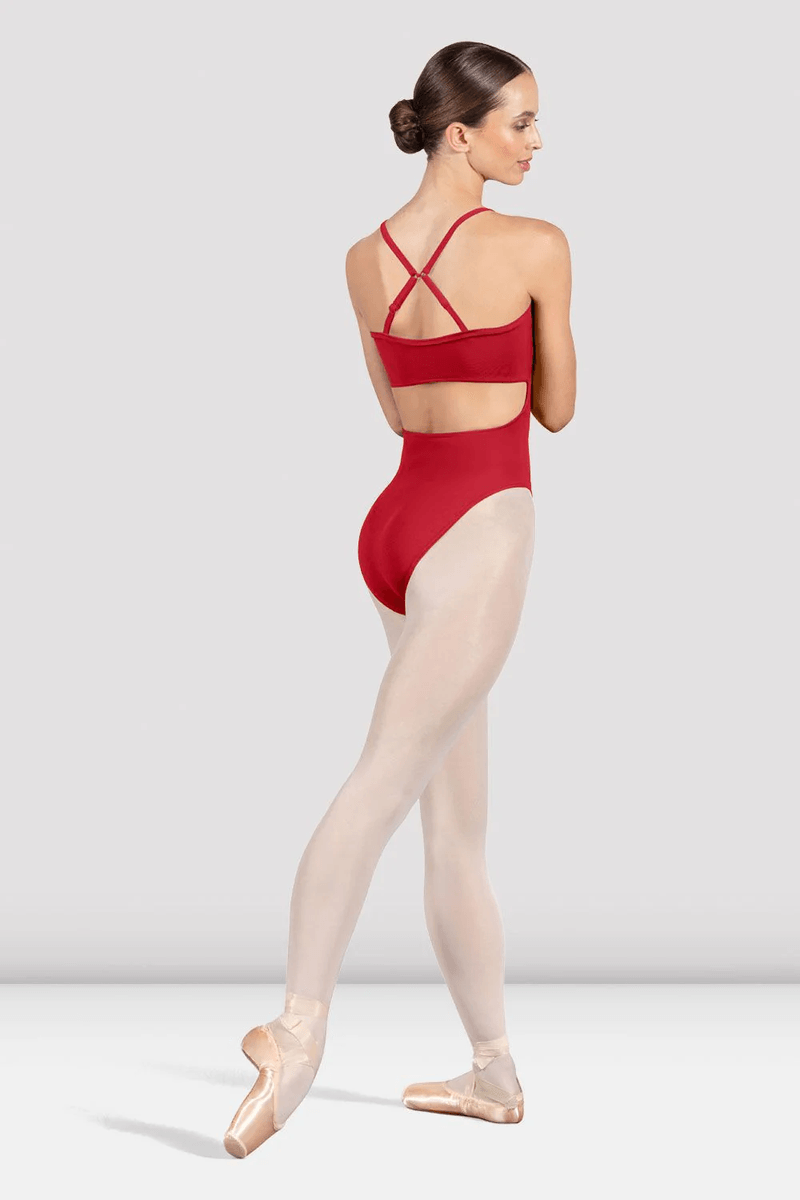 Bloch Ladies Emi Open Back Leotard Red