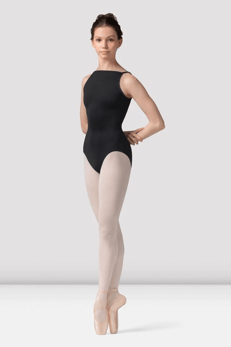 Bloch Ladies Mirella Zephyr Boat Neck Leotard Black