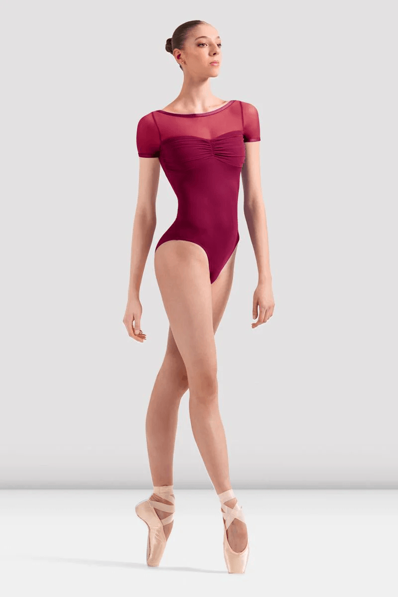 Bloch Ladies Arabesque Cap Sleeve Leotard Plum Berry