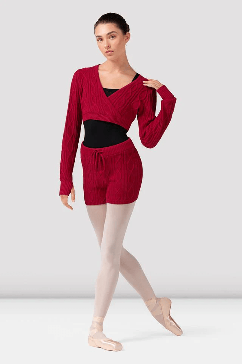 Bloch Ladies Lutina Knit Short Cherry