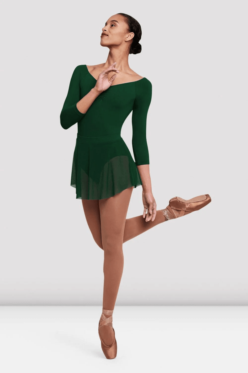 Bloch Ladies Jaye Mesh Skirt Evergreen