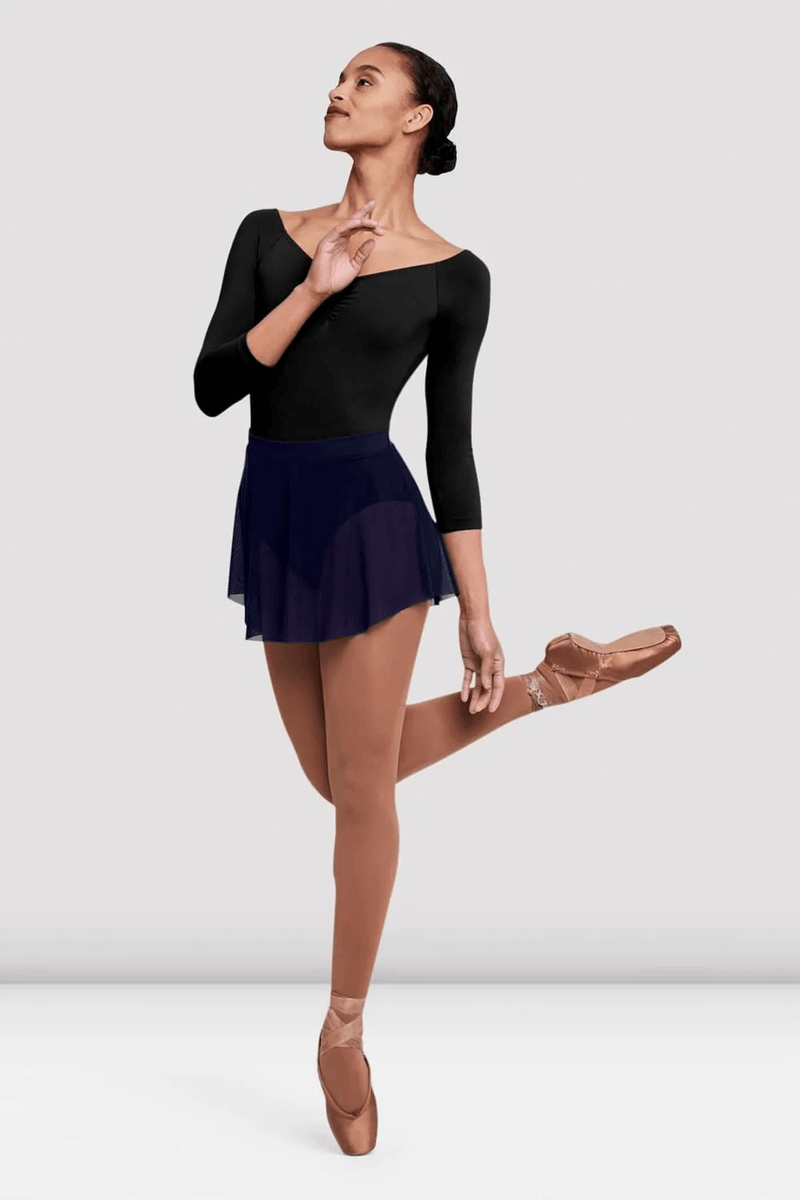 Bloch Ladies Jaye Mesh Skirt Navy