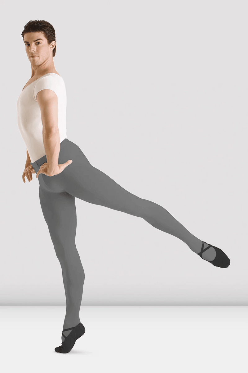 Bloch Mens/Boys Footed Tights Grey