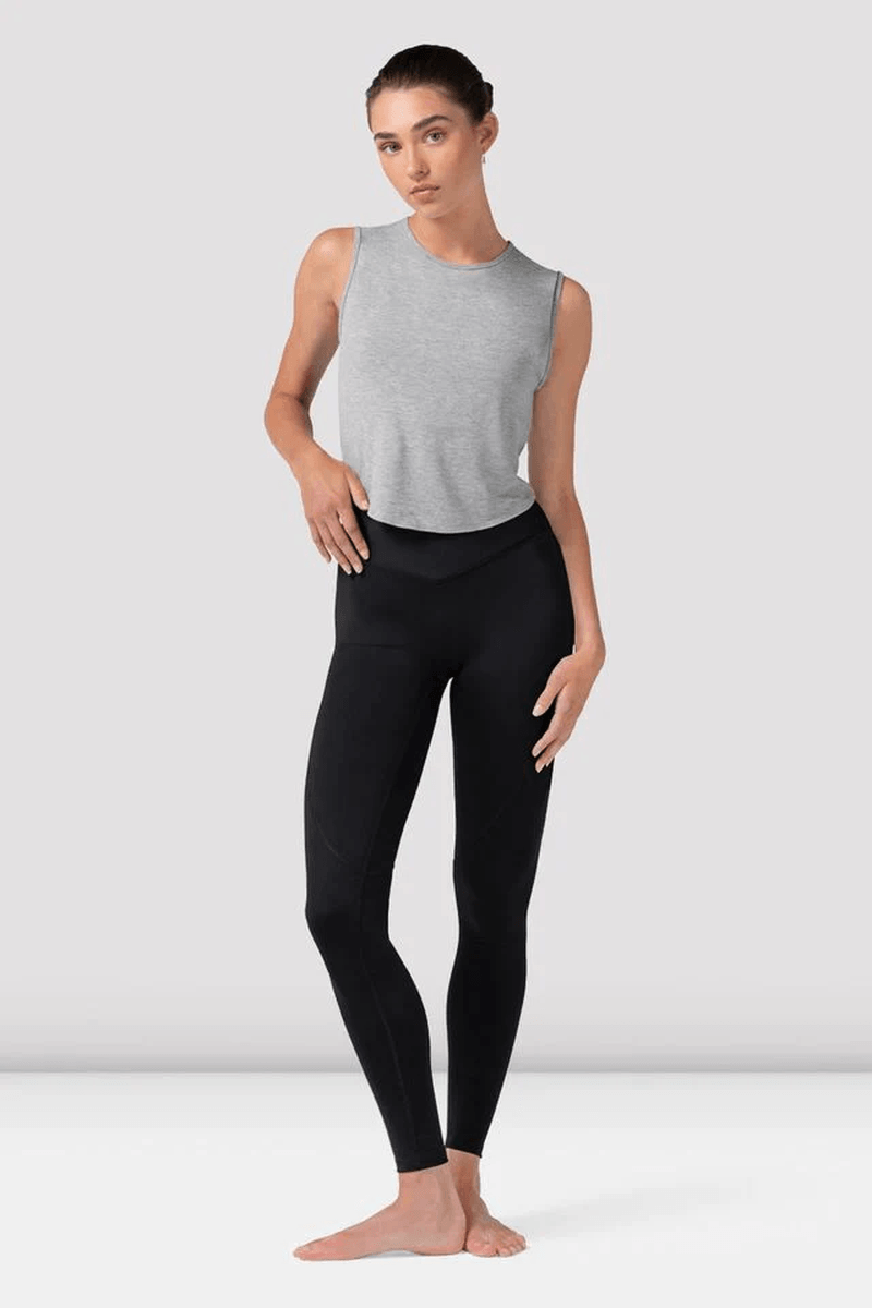 Bloch Ladies Nacy Twist Back Top Grey Marle