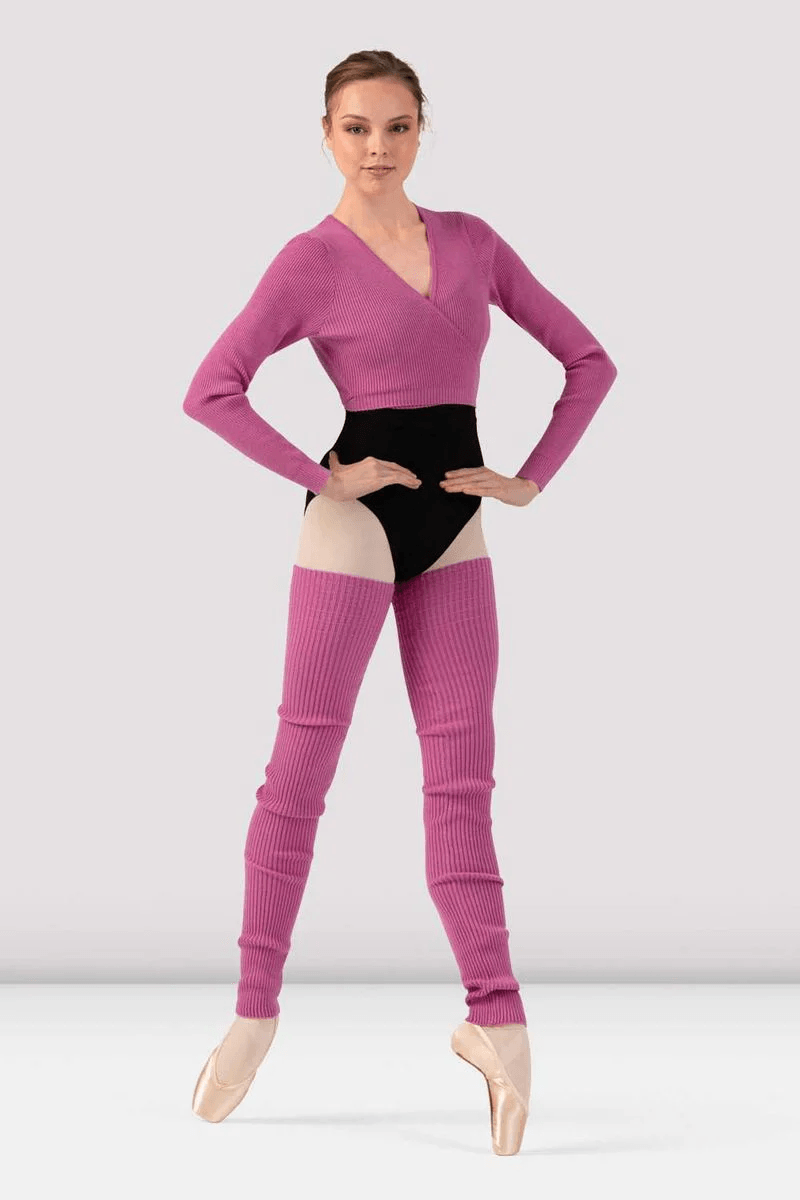 Bloch Ladies Celeste Knit Wrap Top Deep Pink