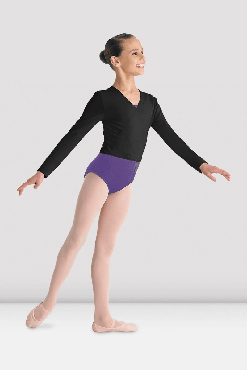 Bloch Girls Cross Front Top Black