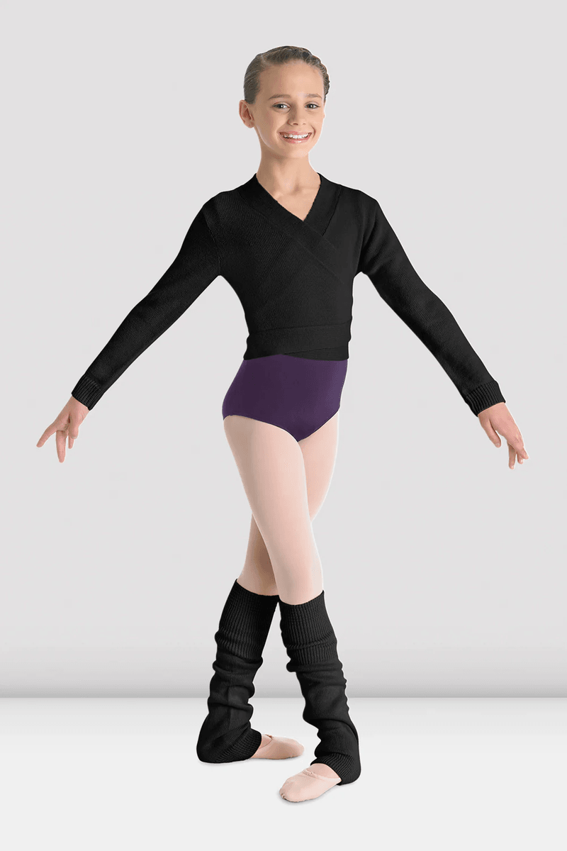 Bloch Girls Ella Cross Over Cardigan Black