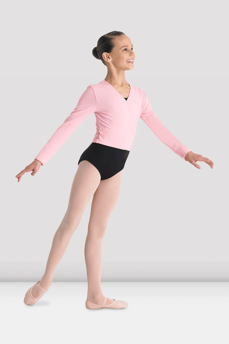 Bloch Girls Cross Front Top Candy Pink