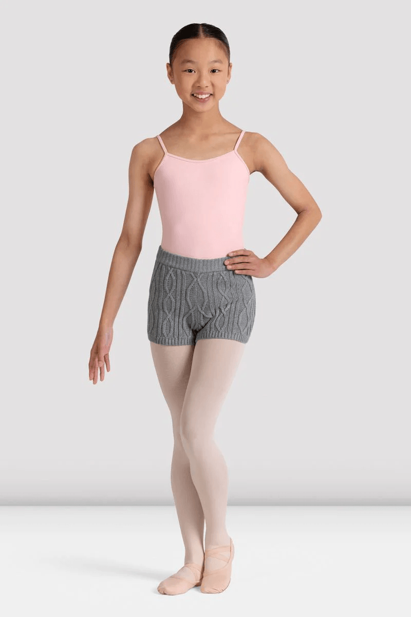 Bloch Girls Oren Knit Short Grey Marle