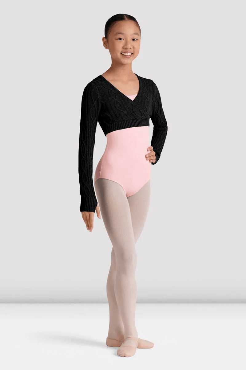 Bloch Girls Yalda Long Sleeve Wrap Top Black