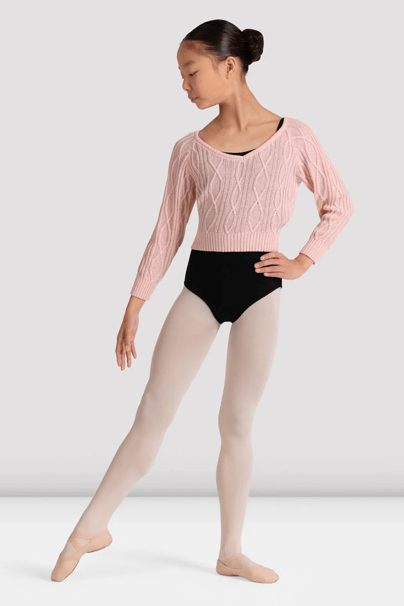 Bloch Girls Aquilo V Neck Sweater Candy Pink