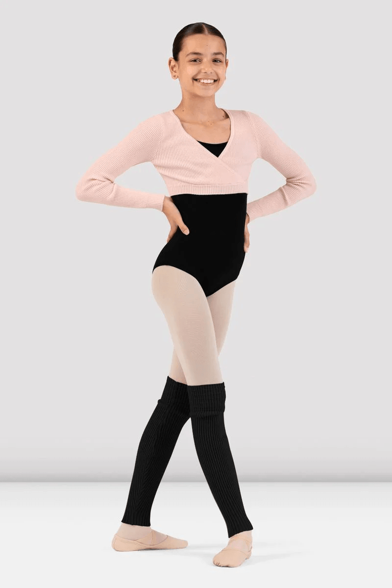 Bloch Girls Willow Knit Leg Warmers Black