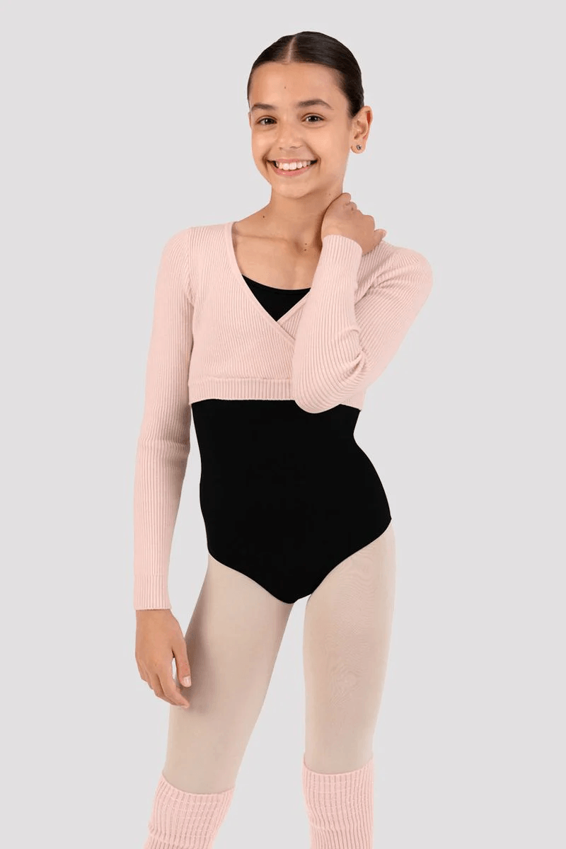 Bloch Girls Starling Knit Wrap Top Light Pink