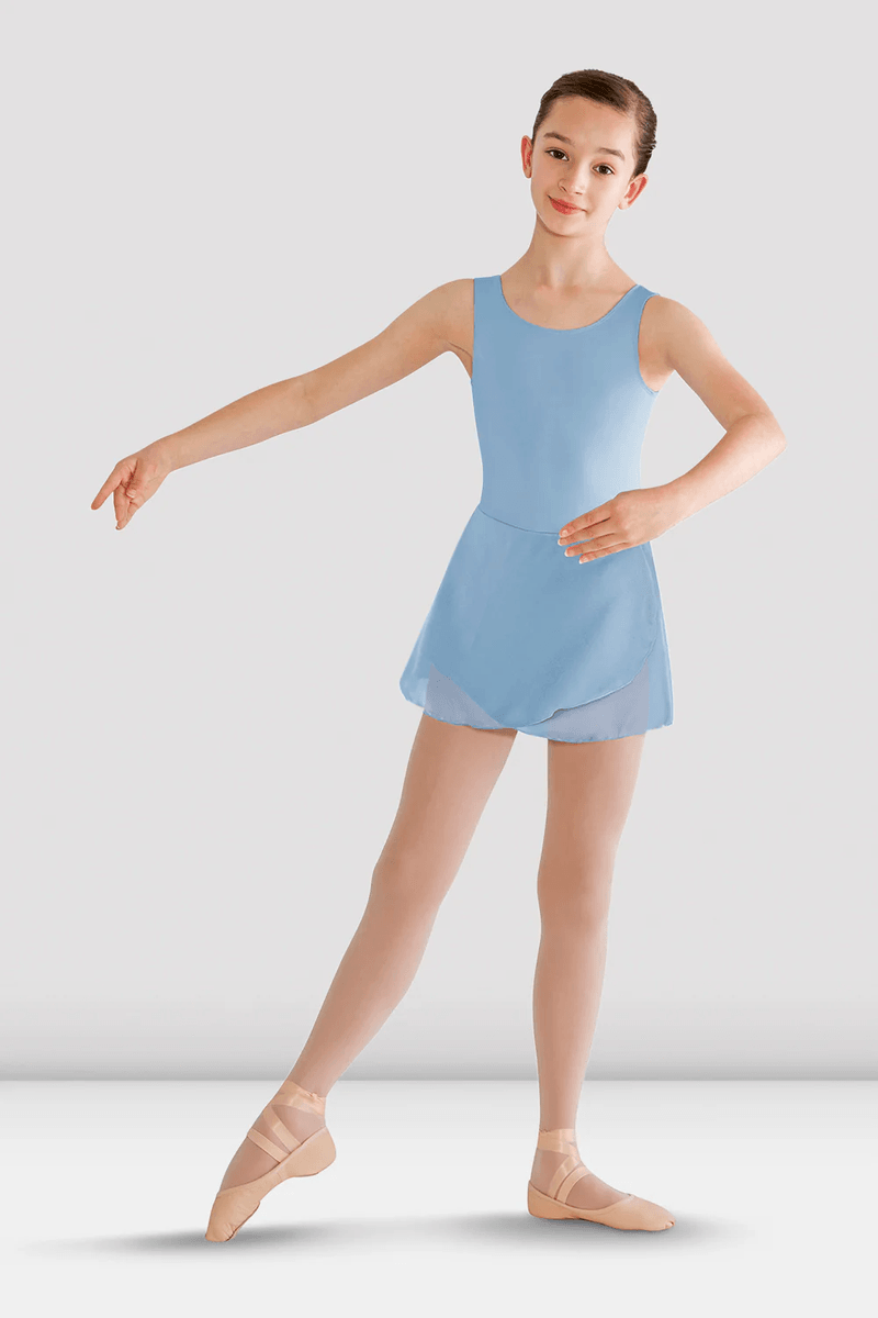 Bloch Girls Riya Skirted Tank Leotard Pastel Blue