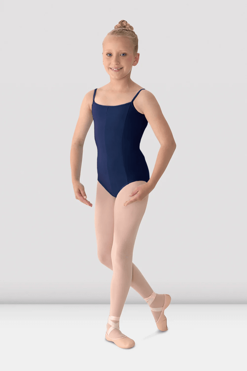 Bloch Girls Mirella Princess Seam V Front Camisole Leotard Navy