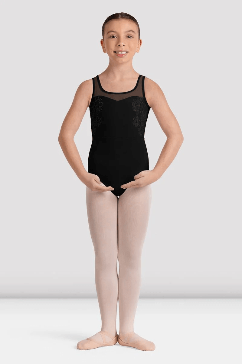 بلوز دخترانه بلوک لولو تاپ گلدار لئوتارد مشکی