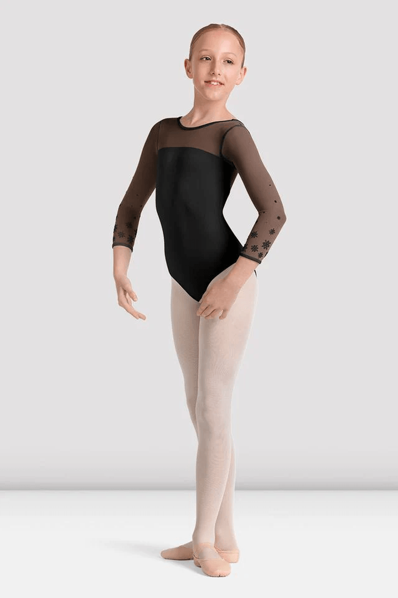 Bloch Piger Mirella Kaleidoskop 3/4 ærmet Leotard Sort