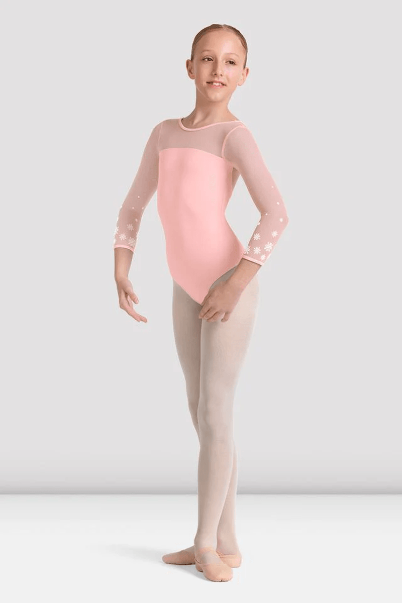 Bloch Piger Mirella Kaleidoscope 3/4 ærmet Leotard Pink
