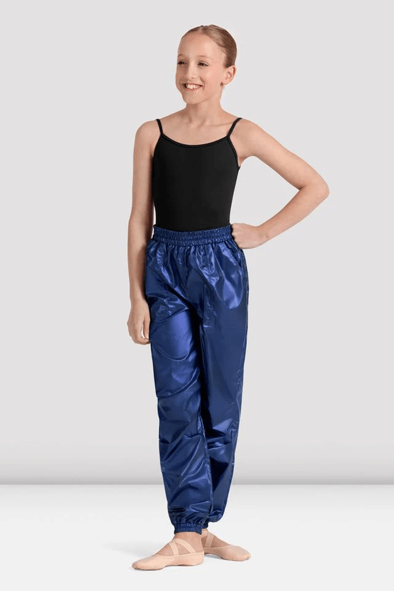 Bloch Girls Mirella Kaleidoscope Metallic Ripstop Trousers Ink Metallic