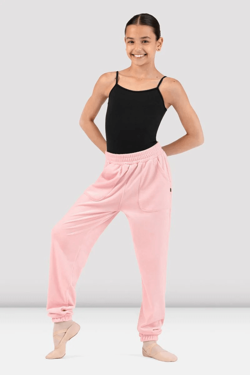 Bloch Girls Nicole Velvet Sweatpant Candy Pink