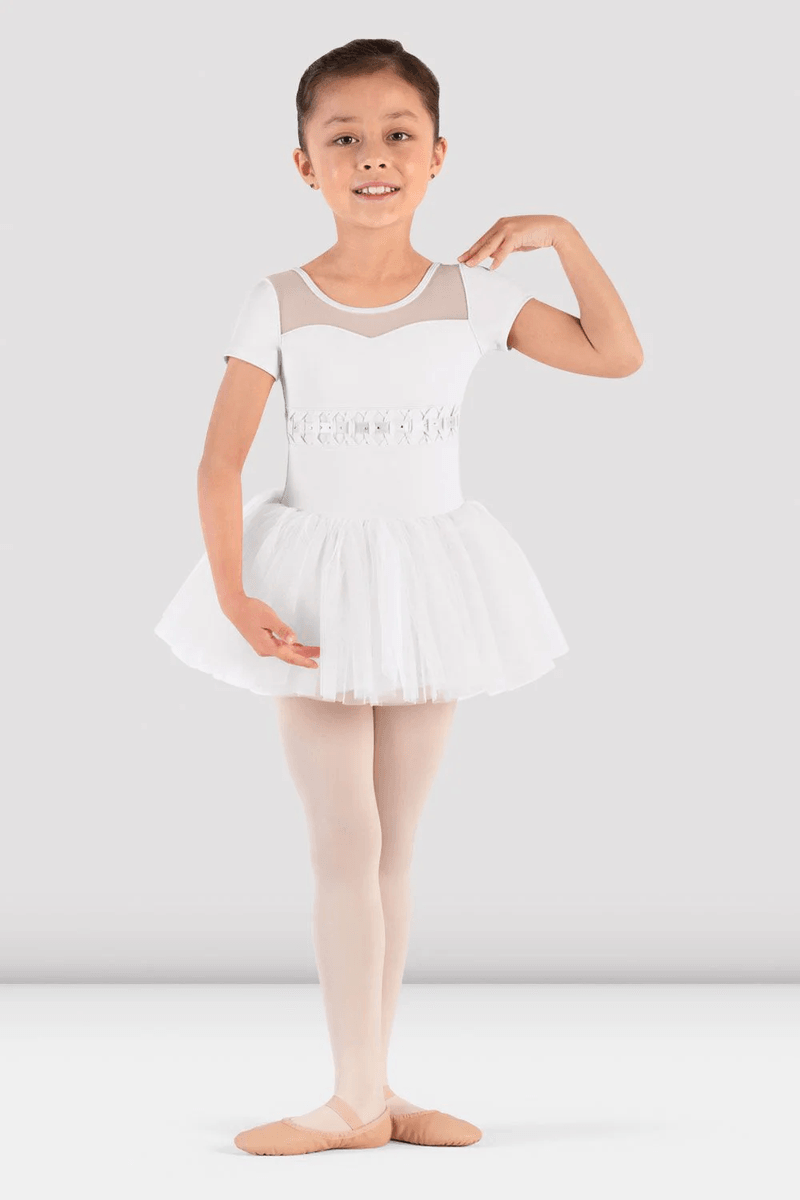 Bloch Girls Daliah Cap Sleeve Tutu Dress White