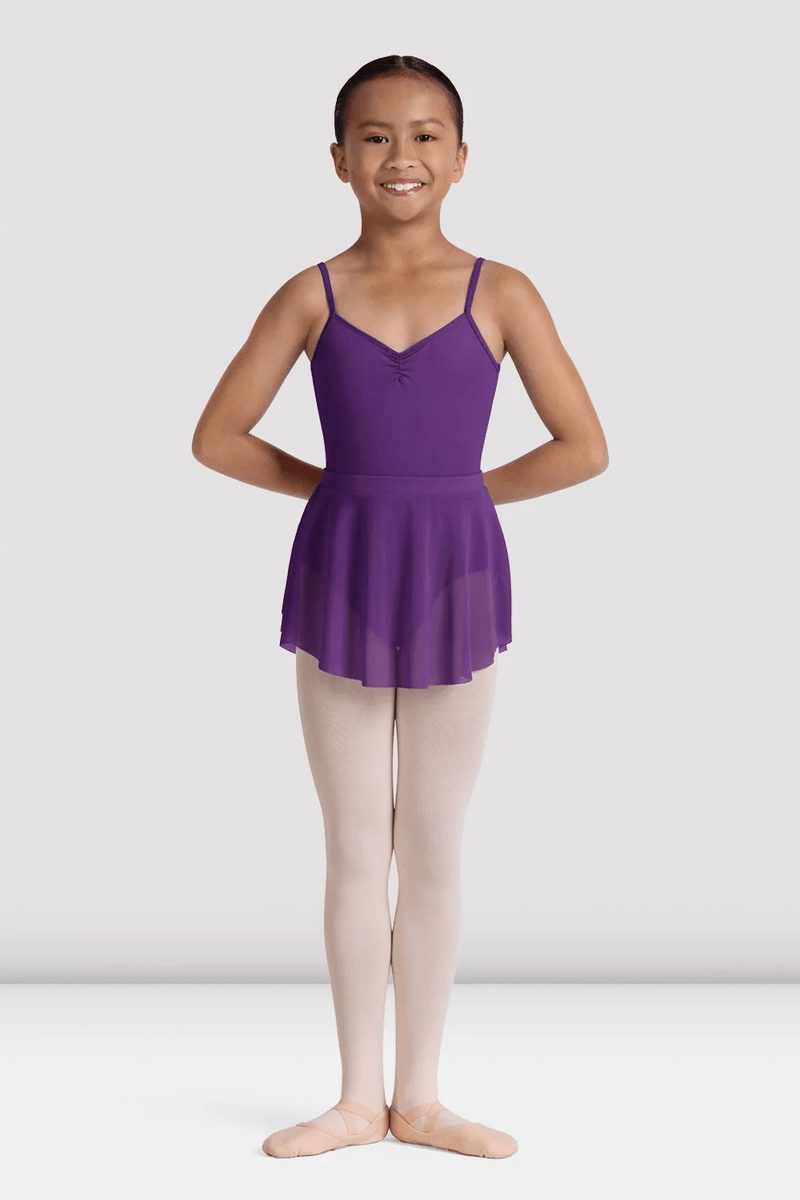 Bloch Girls Viola Mesh Skirt Aubergine