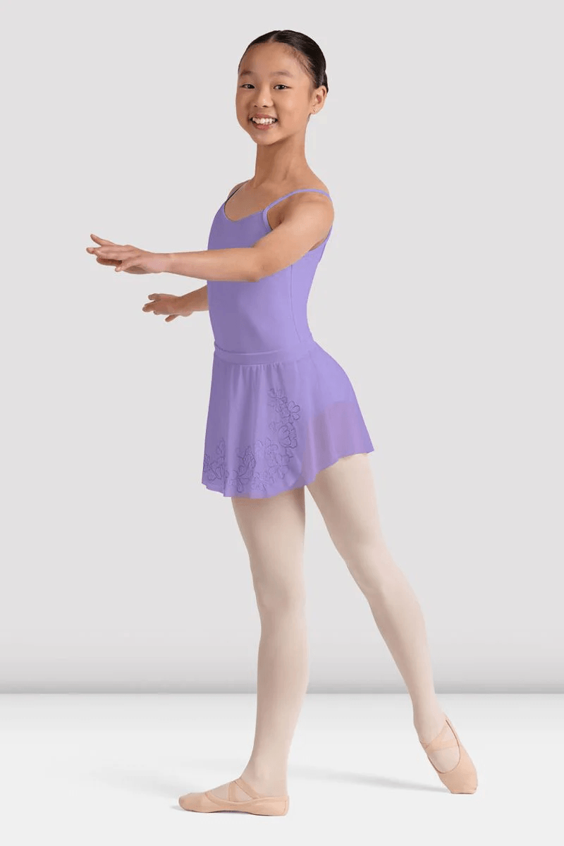 Bloch Girls Angella Floral Mesh Skirt Lilac