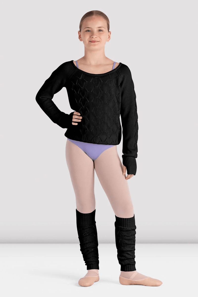 Bloch Girls Amaya Long Sleeve Sweater Black