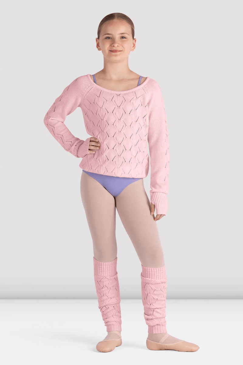 Bloch Girls Amaya Long Sleeve Sweater Candy Pink